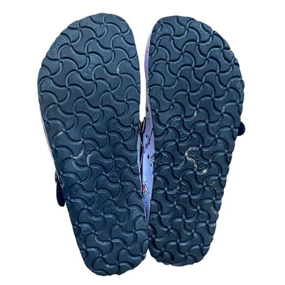 Birkenstock Paris Retro Slip On Women's Clogs 8 Pink Black Cross Buckles - Picture 6 of 8